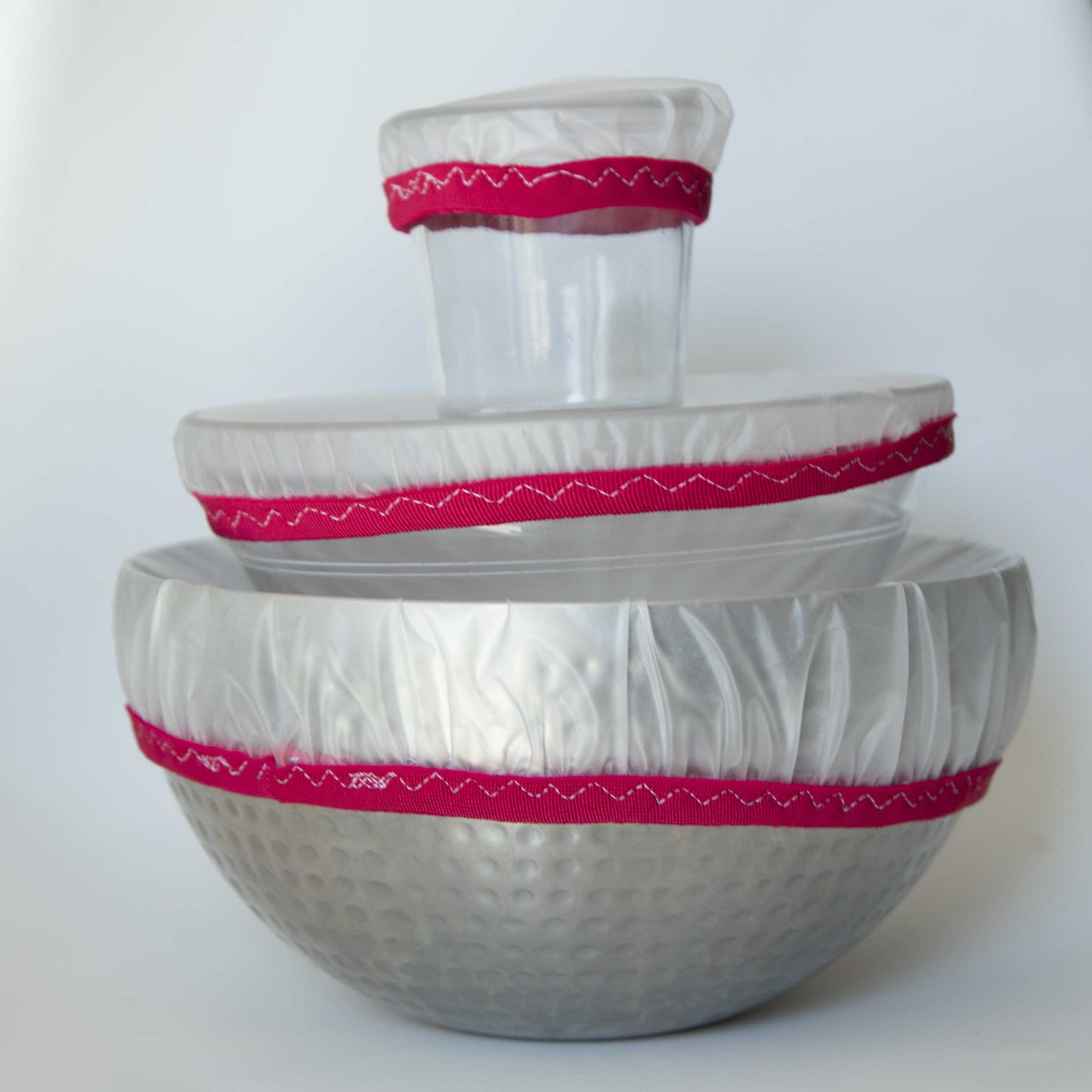 Lot de 3 charlottes couvre-plats lavables Ma boutique