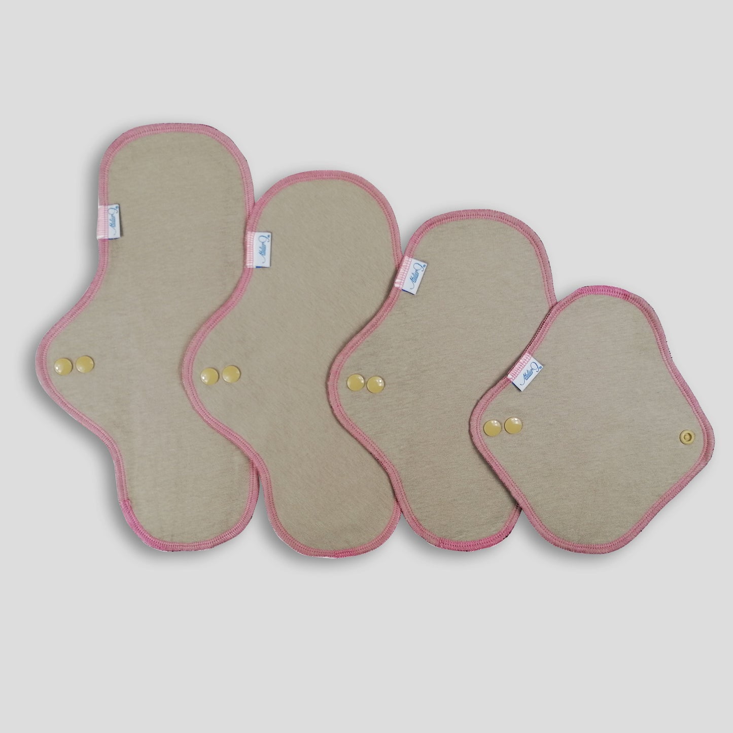 Pack protection périodique et pochette - Taupe fil rose Ma boutique