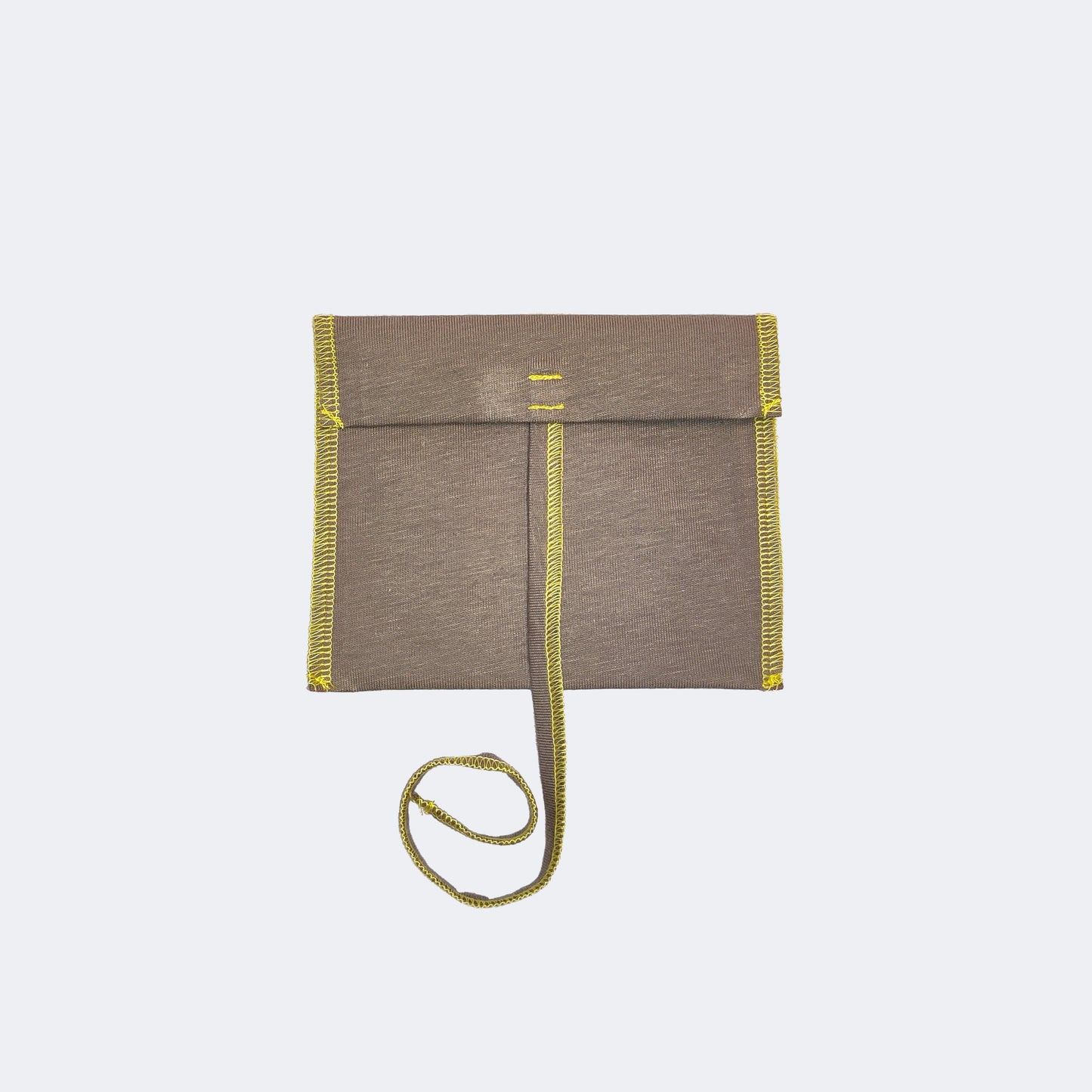Pochette - Taupe fil jaune Ma boutique