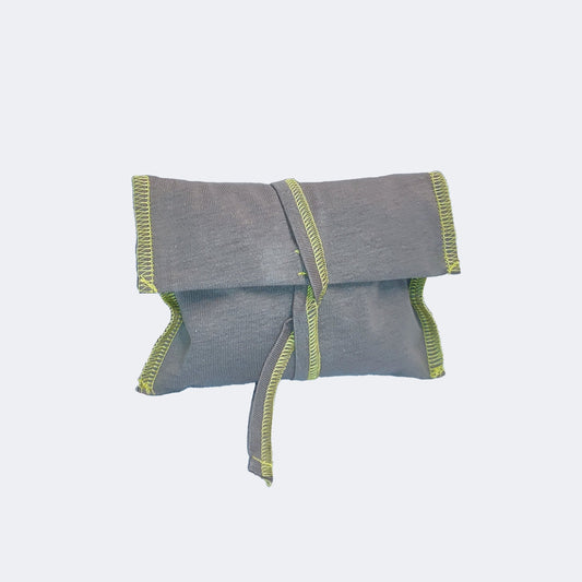 Pochette - Taupe fil jaune Ma boutique