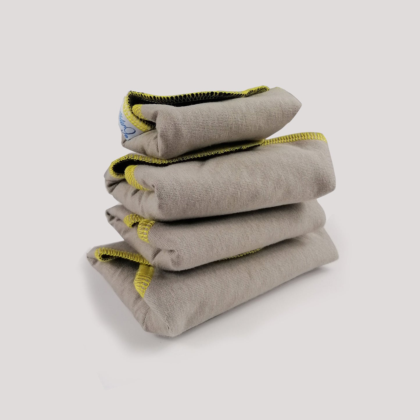 Pack protection périodique et pochette - Taupe fil jaune Ma boutique