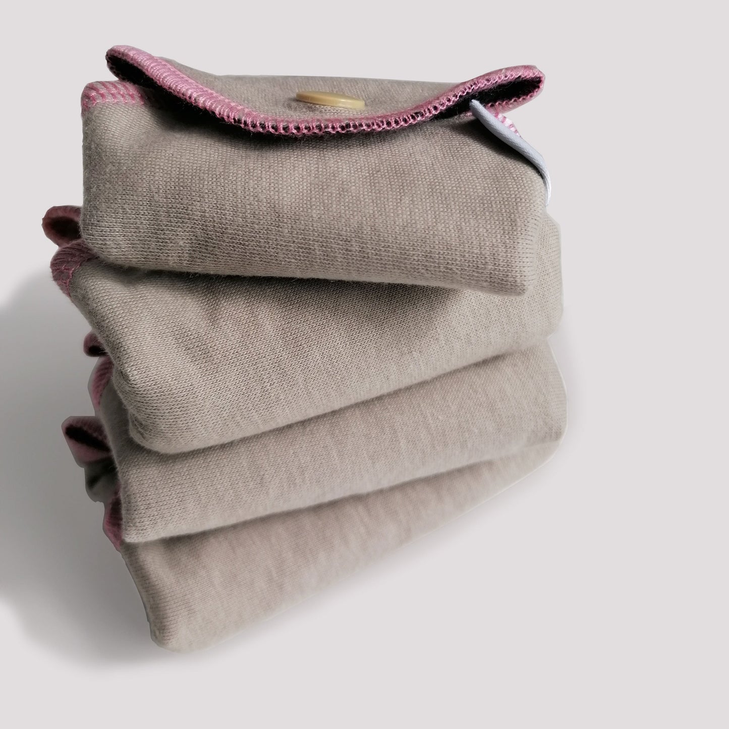 Pack protection périodique et pochette - Taupe fil rose Ma boutique