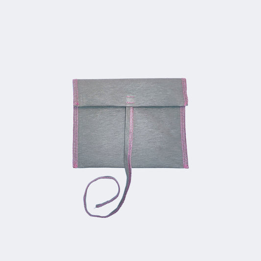 Pochette - Taupe fil rose